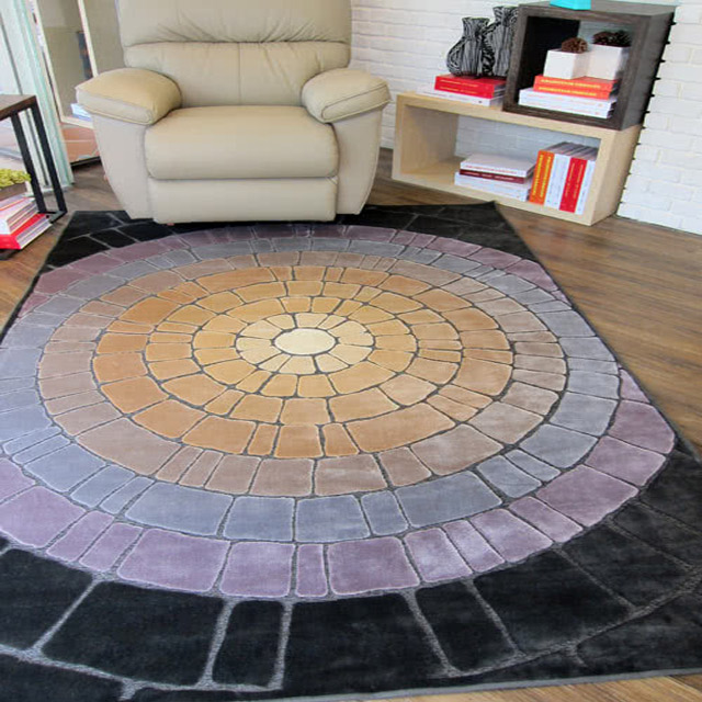 范登伯格 法雅立體層次分明進口絲質地毯-馬賽克 200x300cm