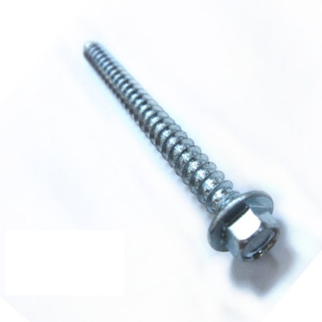 SP008 六角頭螺絲 1/4 X 3英寸電白 水泥壁釘（100支/包）鍍鋅 六角華司鐵板牙