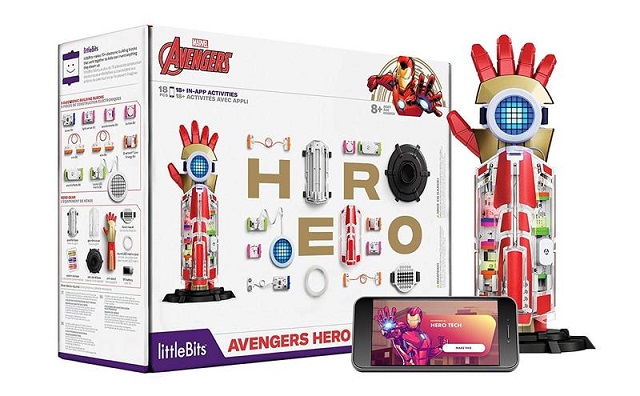 世界no 1的科學教育器材littlebits Avengers Hero Inventor Kit 漫威鋼鐵人聲光手套組 Pchome 24h購物