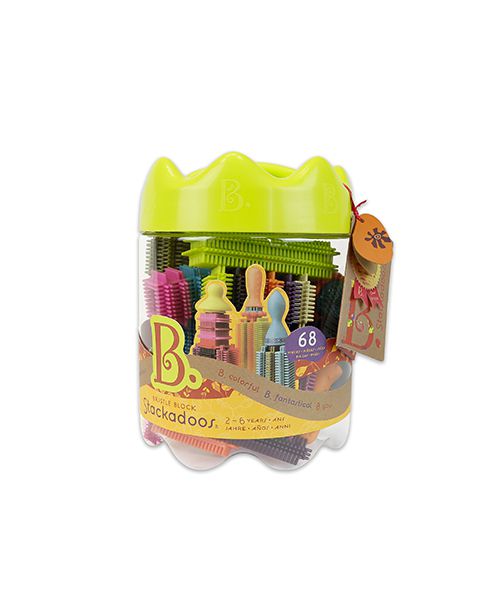 美國 B Toys 感統玩具 布萊斯特鬃毛積木 花冠筒 68pcs Bx1175z Pchome 24h購物