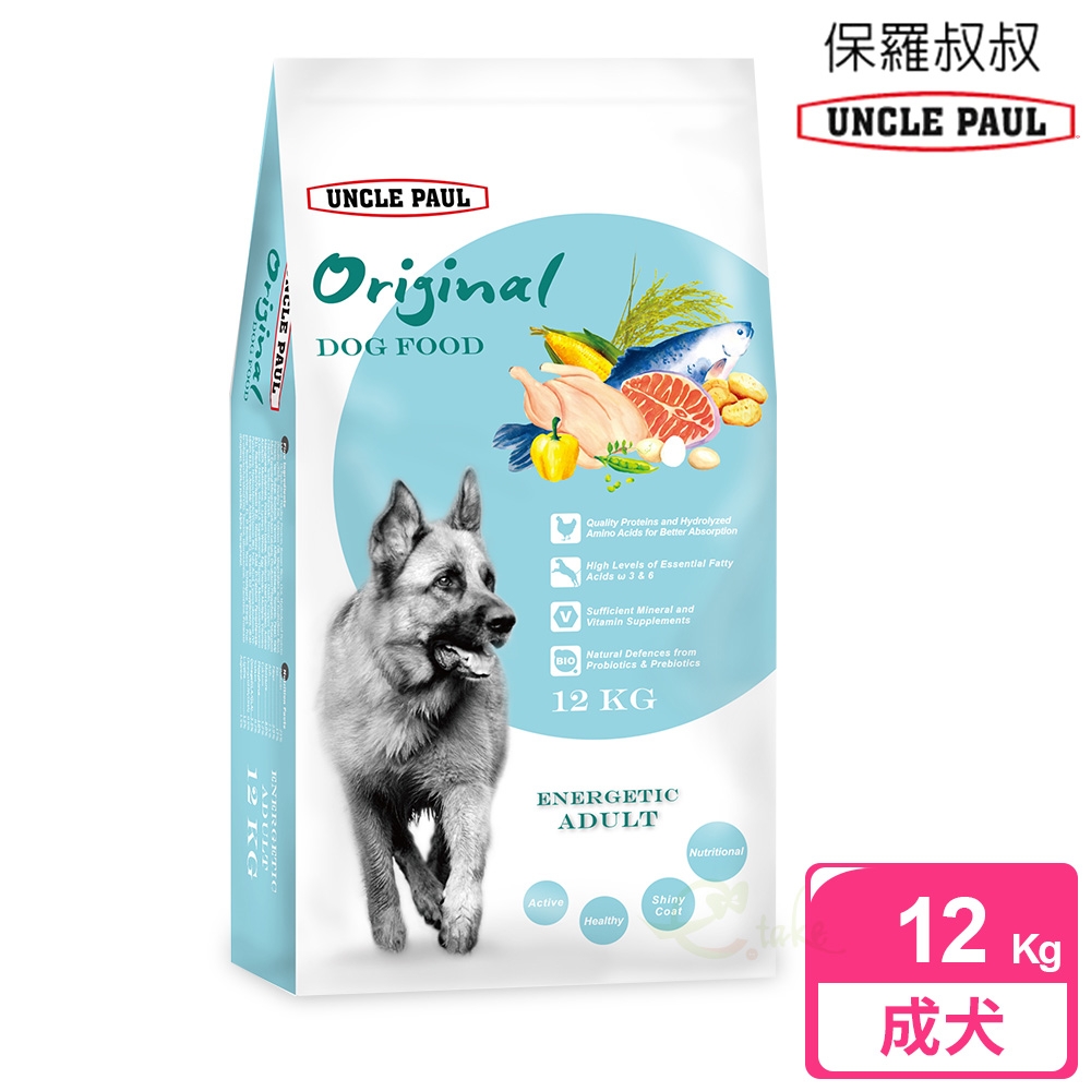 【UNCLE PAUL】保羅叔叔田園生機狗食 12kg(高能成犬)