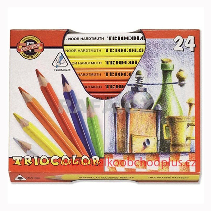 捷克製KOH-I-NOR三角形彩色筆桿鉛筆24色組合*3154
