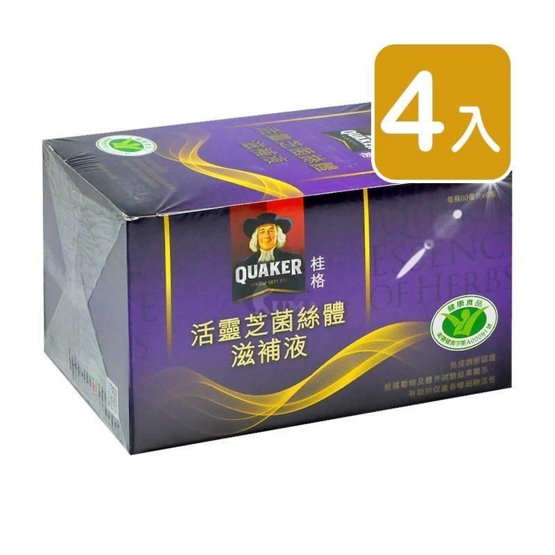 【QUAKER 桂格】活靈芝滋補液(60mlX6入/盒)X4盒